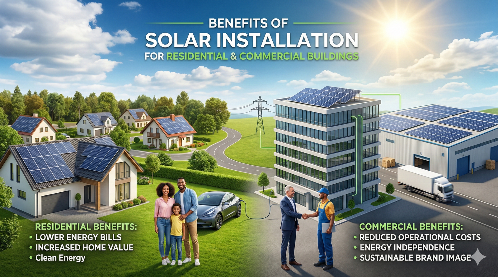 Benefits of Solar Panel Installation for Residential & Commercial Buildings